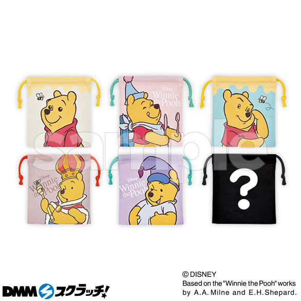 D-3.ランダム巾着Mサイズ1枚 くまのプーさん