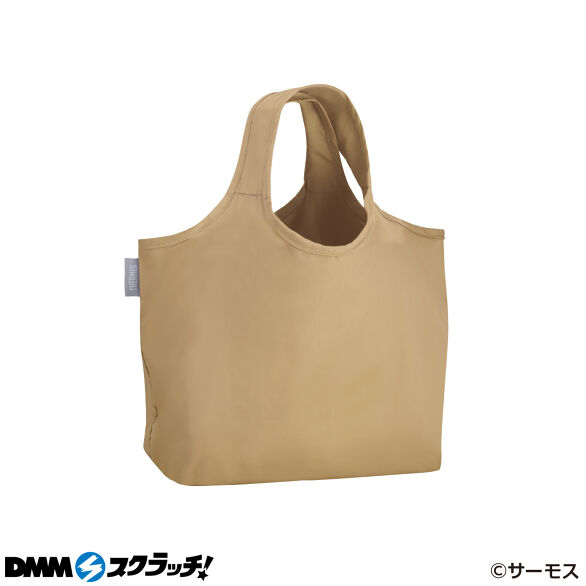 E-4.たたまず丸めるエコバッグ ベージュ