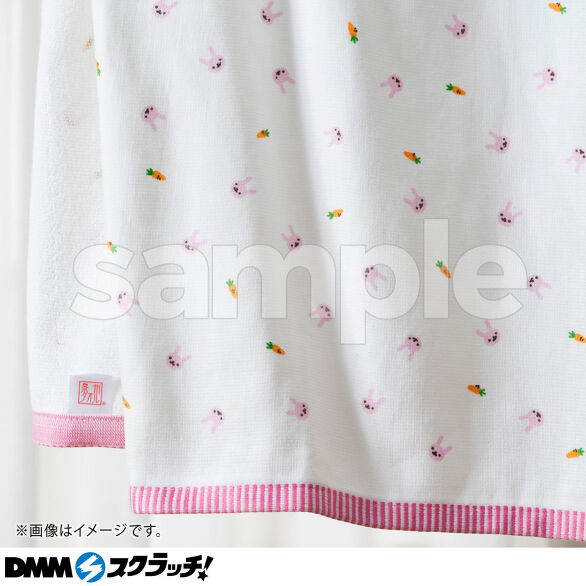 E-4.ガーゼ＆パイル動物柄バスタオル ピンク