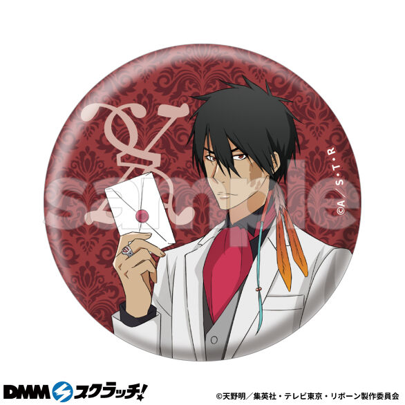 家庭教師ヒットマンREBORN! 雲雀恭弥 ホワイトスーツ 缶バッジ スクラッチ TVアニメ「家庭教師ヒットマンREBORN!」 ーホワイトスーツverー