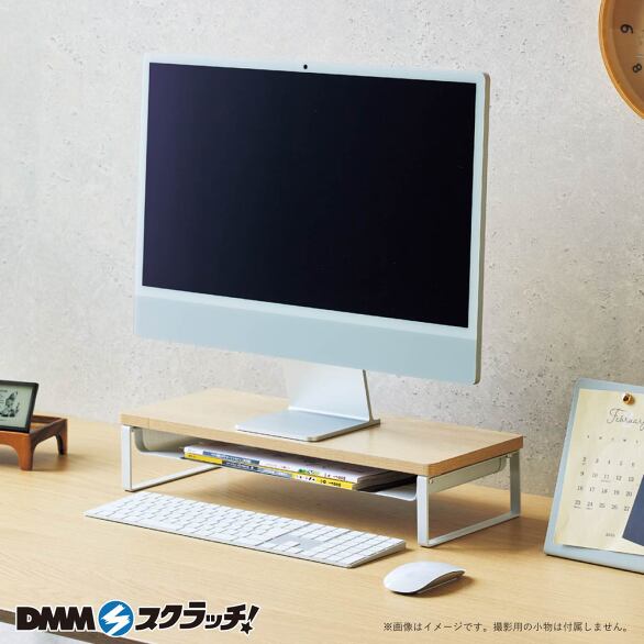 A-1.机上台・スリム＜棚付＞ナチュラル