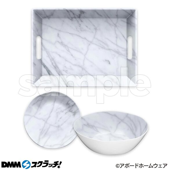 A-2.大理石風 食器3点セット