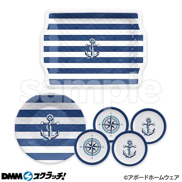 A-3.ノーティカルアンカー 食器6点セット