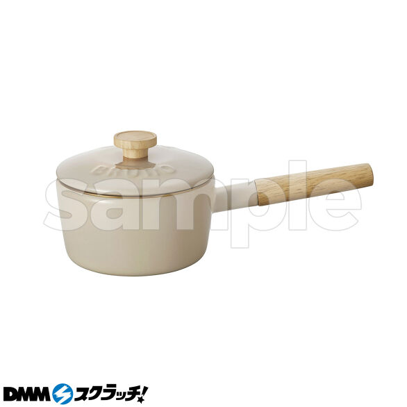 C-2.ホーロー片手鍋 16cm グレージュ