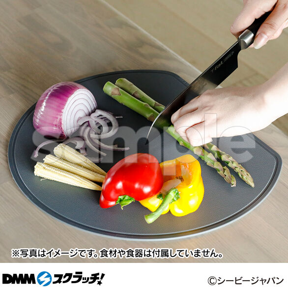 D-4.半月まな板 ダークグレー