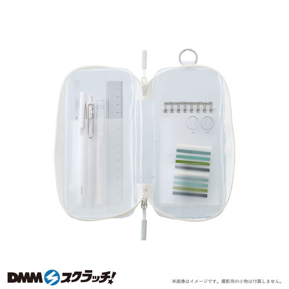 D-3.ラウンドジップペンケース　クリヤー