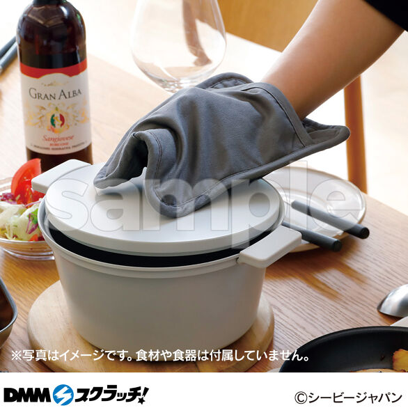 E-4.鍋敷きになるシリコン＆コットンミトン