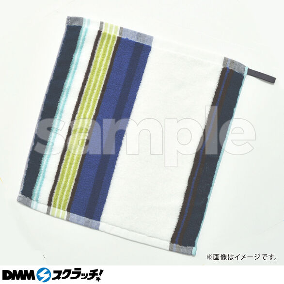 E-9.ムースパフ　ループタオル　ブルー