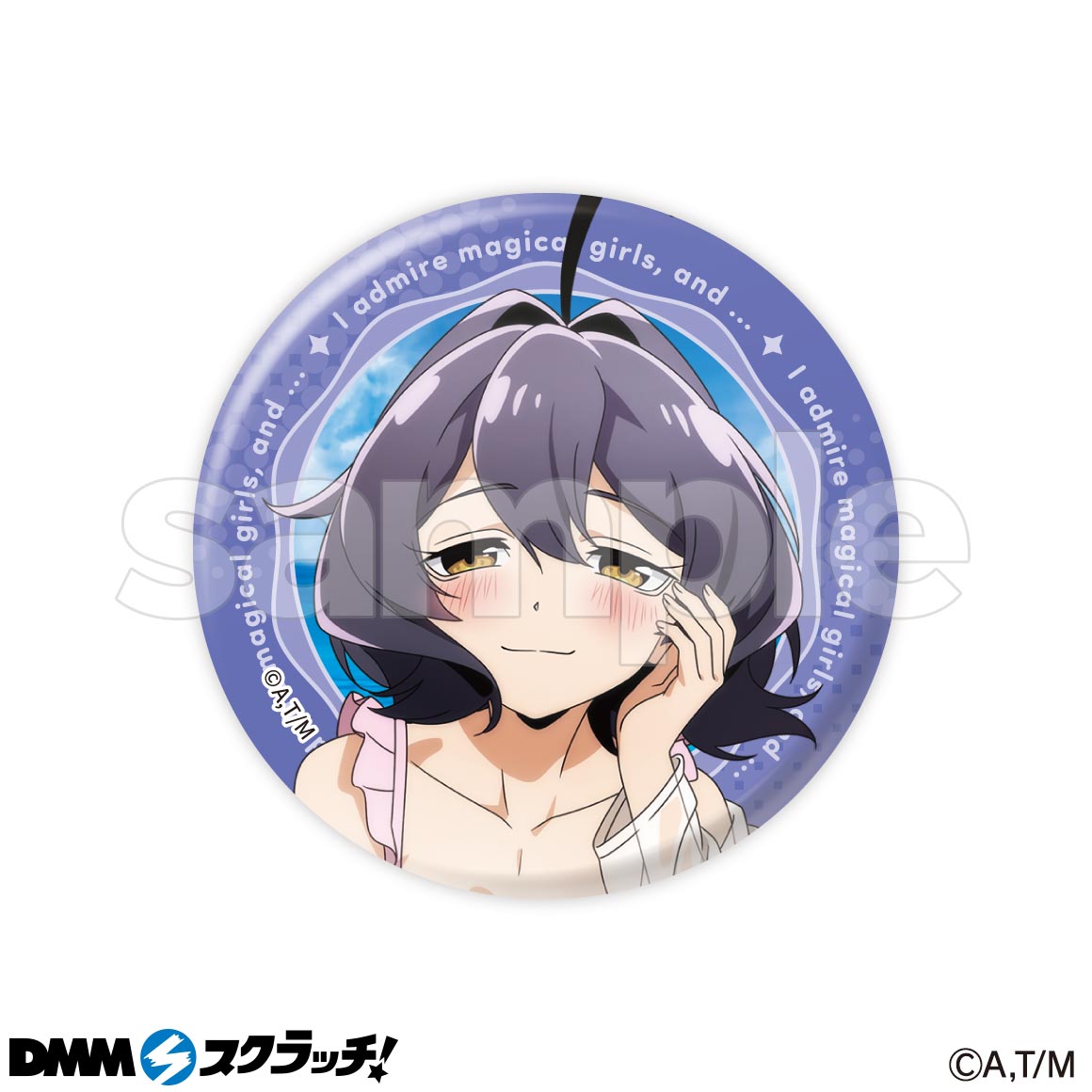 DMMスクラッチ　グリッドマン　宝多六花　限定50個W賞長方形缶バッジ２種セット DMMスクラッチ グリッドマン 宝多六花 限定50個W賞長方形缶バッジ2種