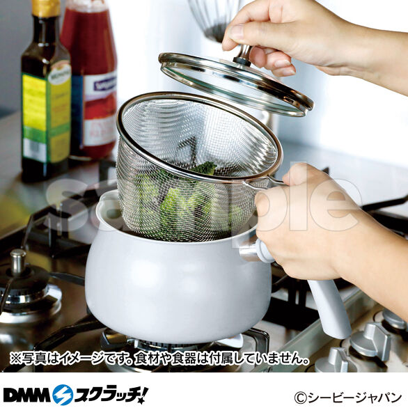 B-4.ザル付き多用途鍋 1.8L グレー