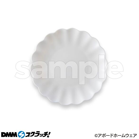 E-1.スカロップペタルサラダプレート ホワイト