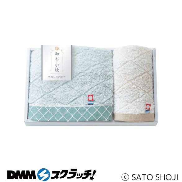 E-4.和布小紋フェイスタオル・ウォッシュタオル